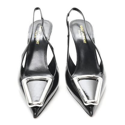 Saint Laurent Vernice Grupy Avenue 95 Slingback Pumps 38 Black 3 of 9