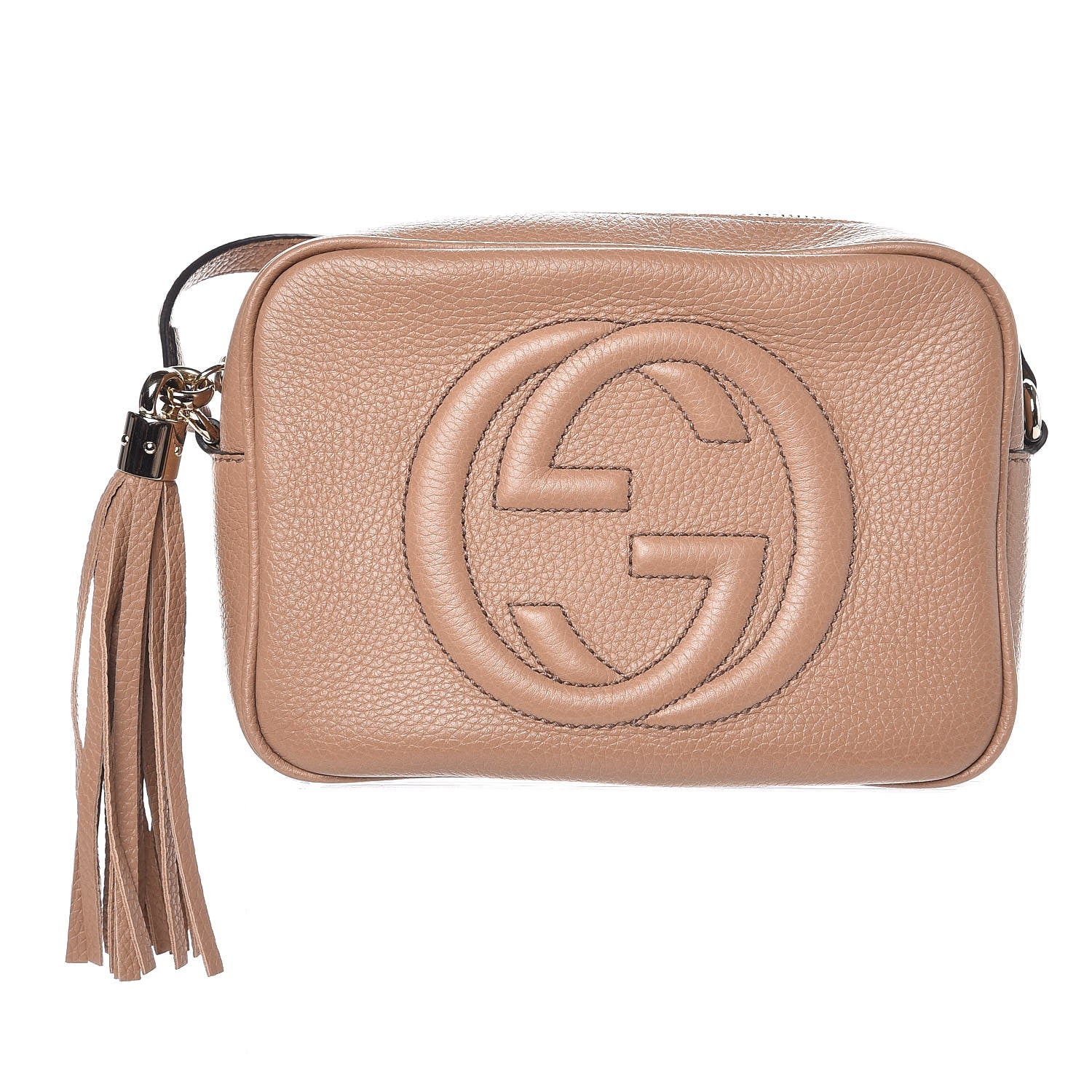 Gucci Pebbled Calfskin Small Soho Disco Bag Camelia 1 of 8
