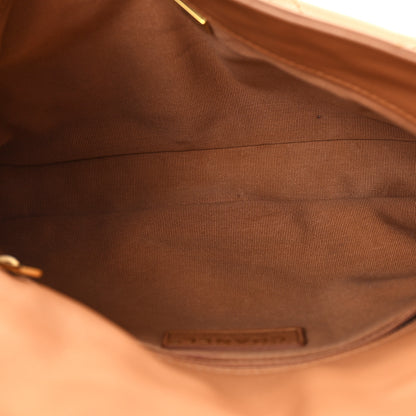 Chanel Shiny Calfskin Quilted Small Supple Twins Hobo Bag Brown 5 of 11