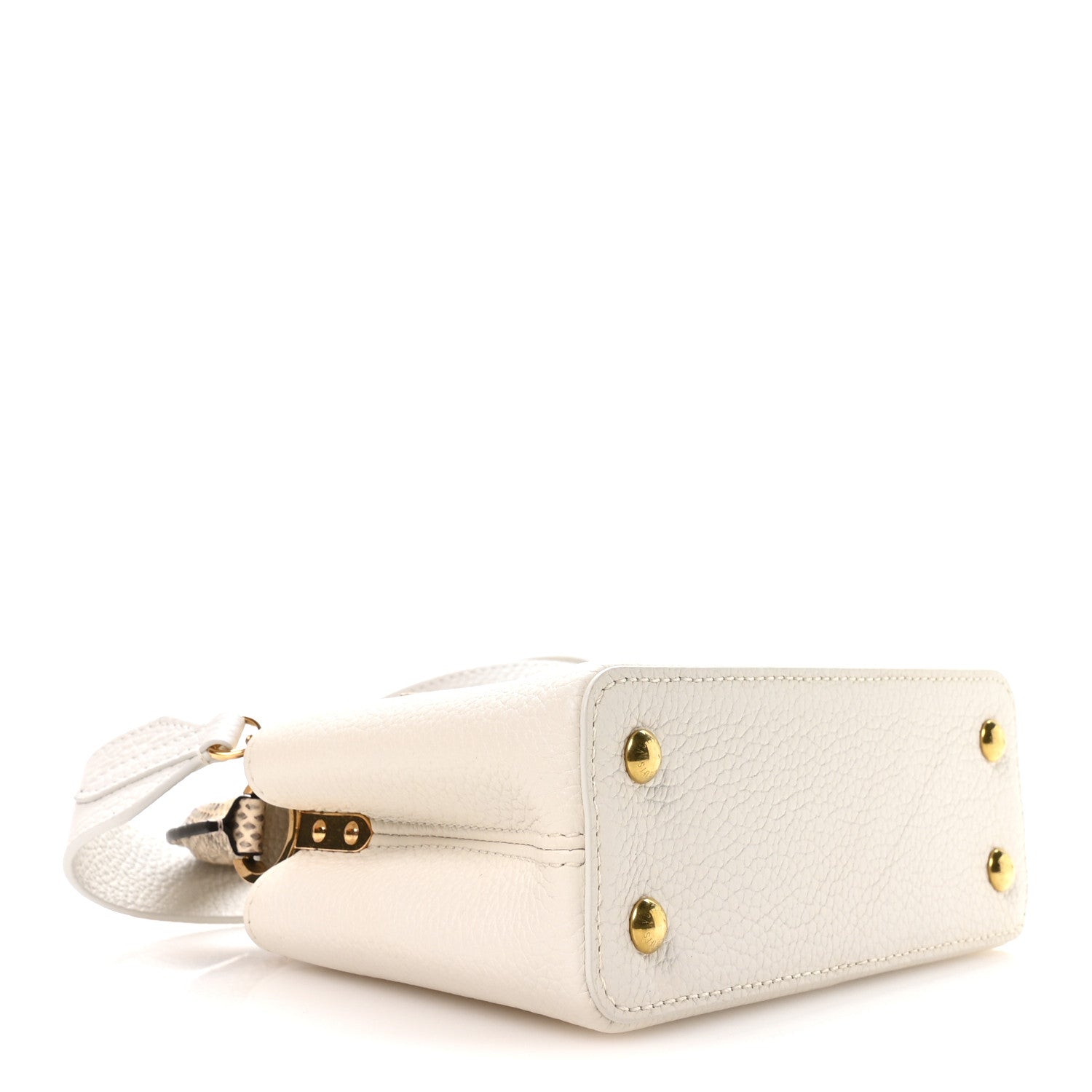 Louis Vuitton Taurillon Ayers Capucines Mini White Snow White 4 of 10