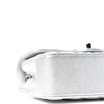Chanel Metallic Lambskin Quilted Mini Rectangular Flap Silver 7 of 9
