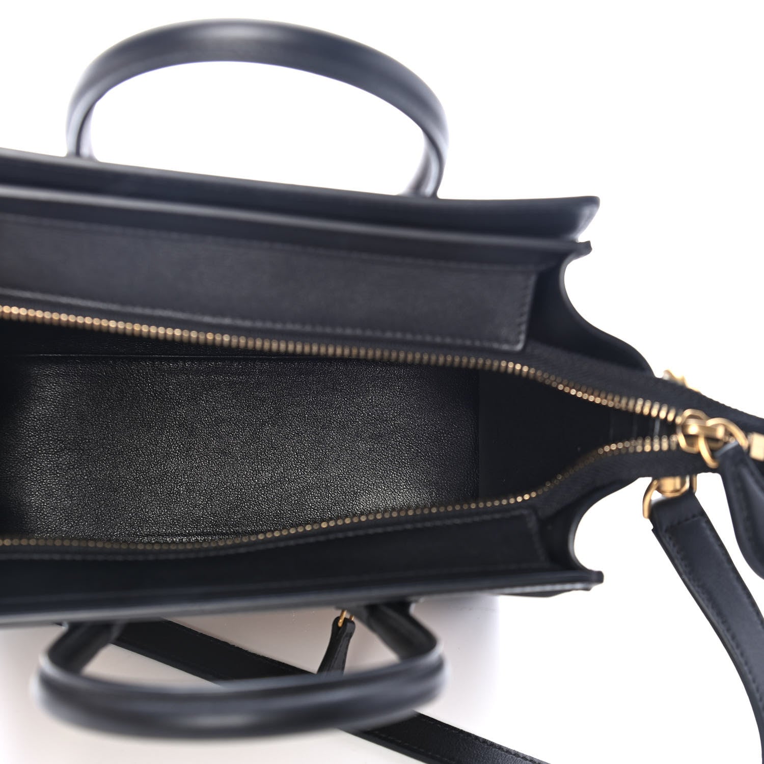 Celine Lizard Smooth Calfskin Nano Luggage Beige Black 4 of 4