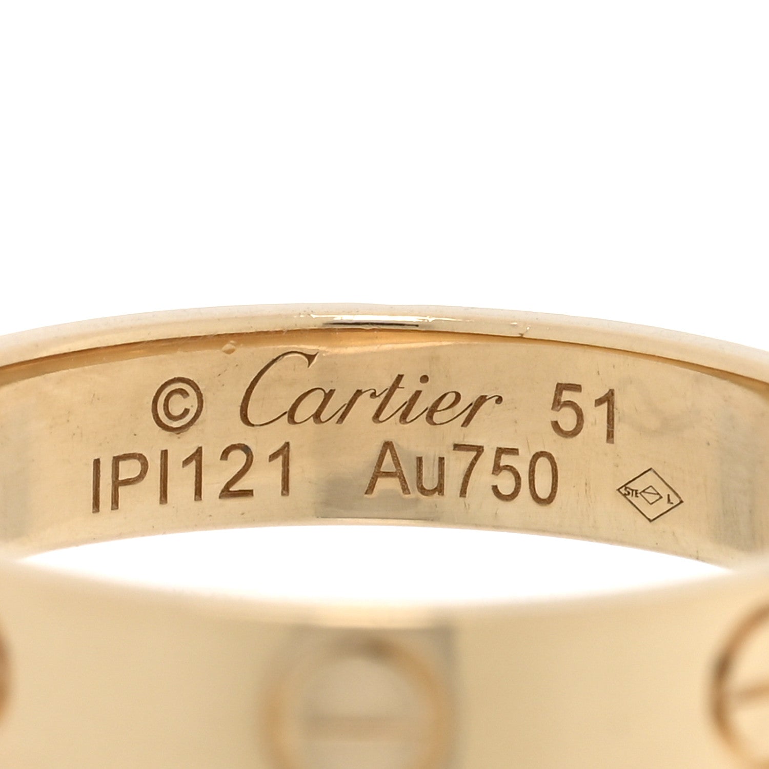 Cartier 18K Yellow Gold 3.5mm LOVE Wedding Band Ring 51 5.75 4 of 4