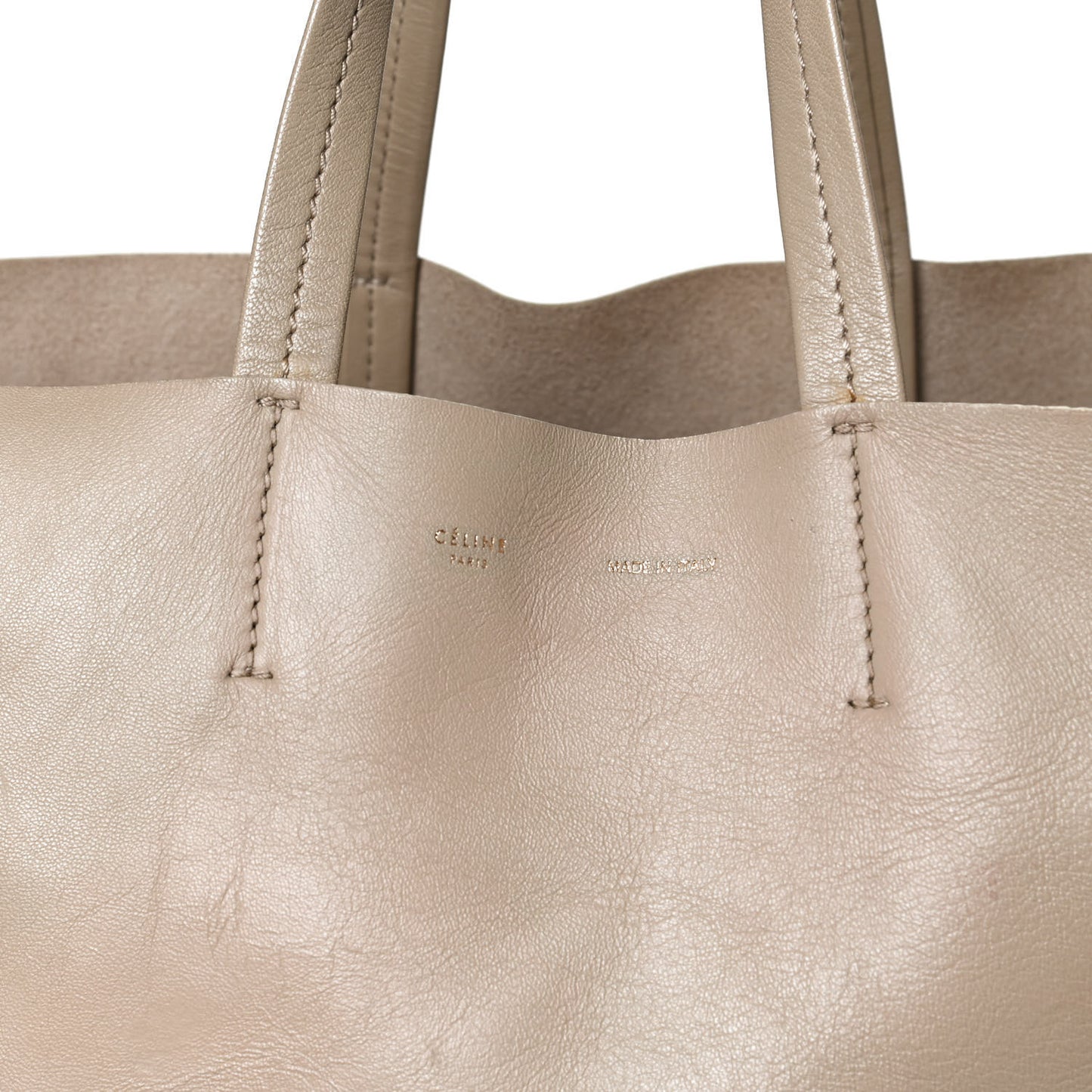 Lambskin Vertical Bi-Cabas Butter