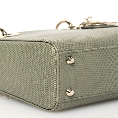 Christian Dior Lizard Mini Lady Dior  Vert Saule 9 of 16