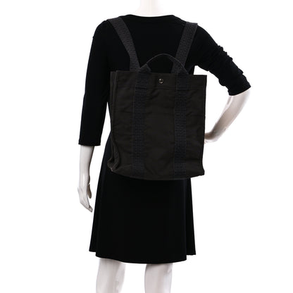 Hermes Canvas Herline Backpack Grey 2 of 16