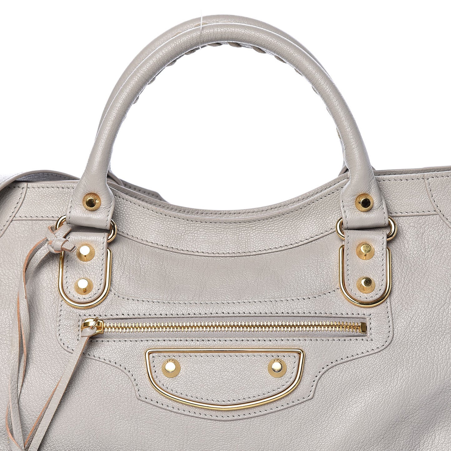 Chevre Gold Metallic Edge Hardware City Gris Glace