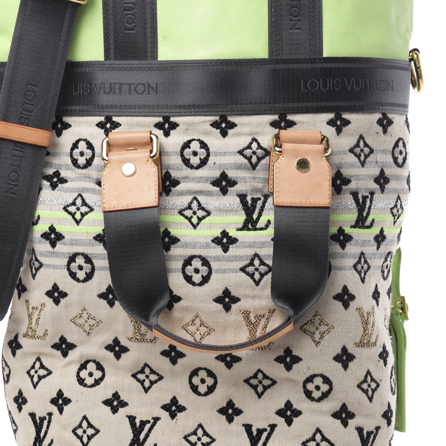 Louis Vuitton Fabric Jacquard Monogram Cheche Gypsy PM Vert 8 of 14