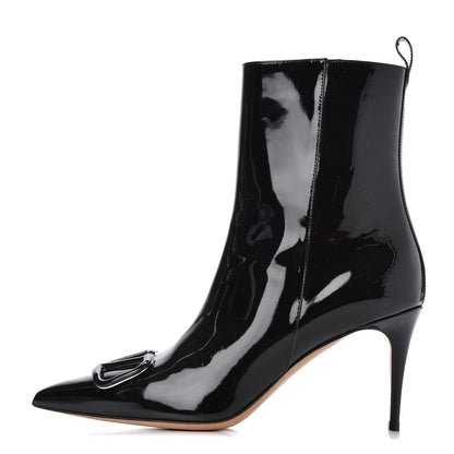 Valentino Garavani Patent VLogo 80mm Ankle Boots 39 Black 1 of 13