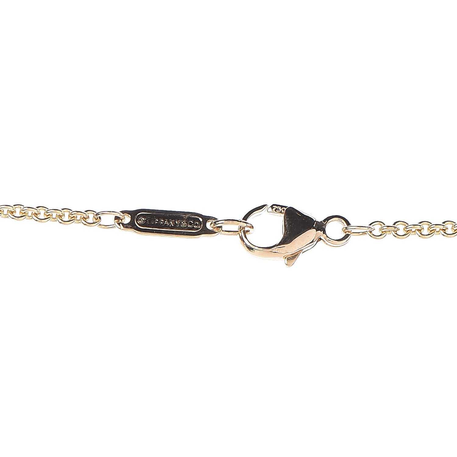 Tiffany 18K Yellow Gold 1837 Bar Pendant Necklace 6 of 8