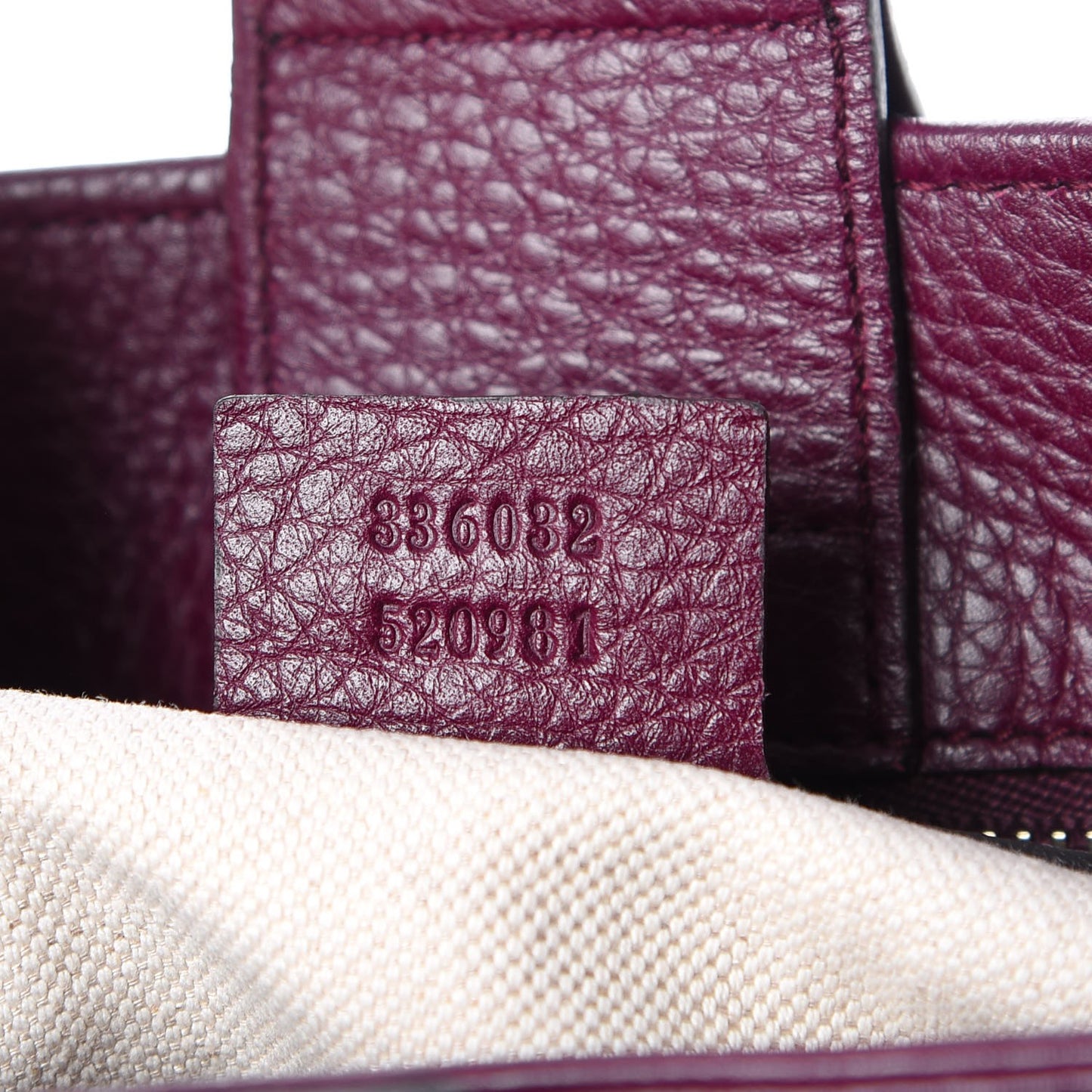 Calfskin Small Bamboo Shopper Tote Burgundy