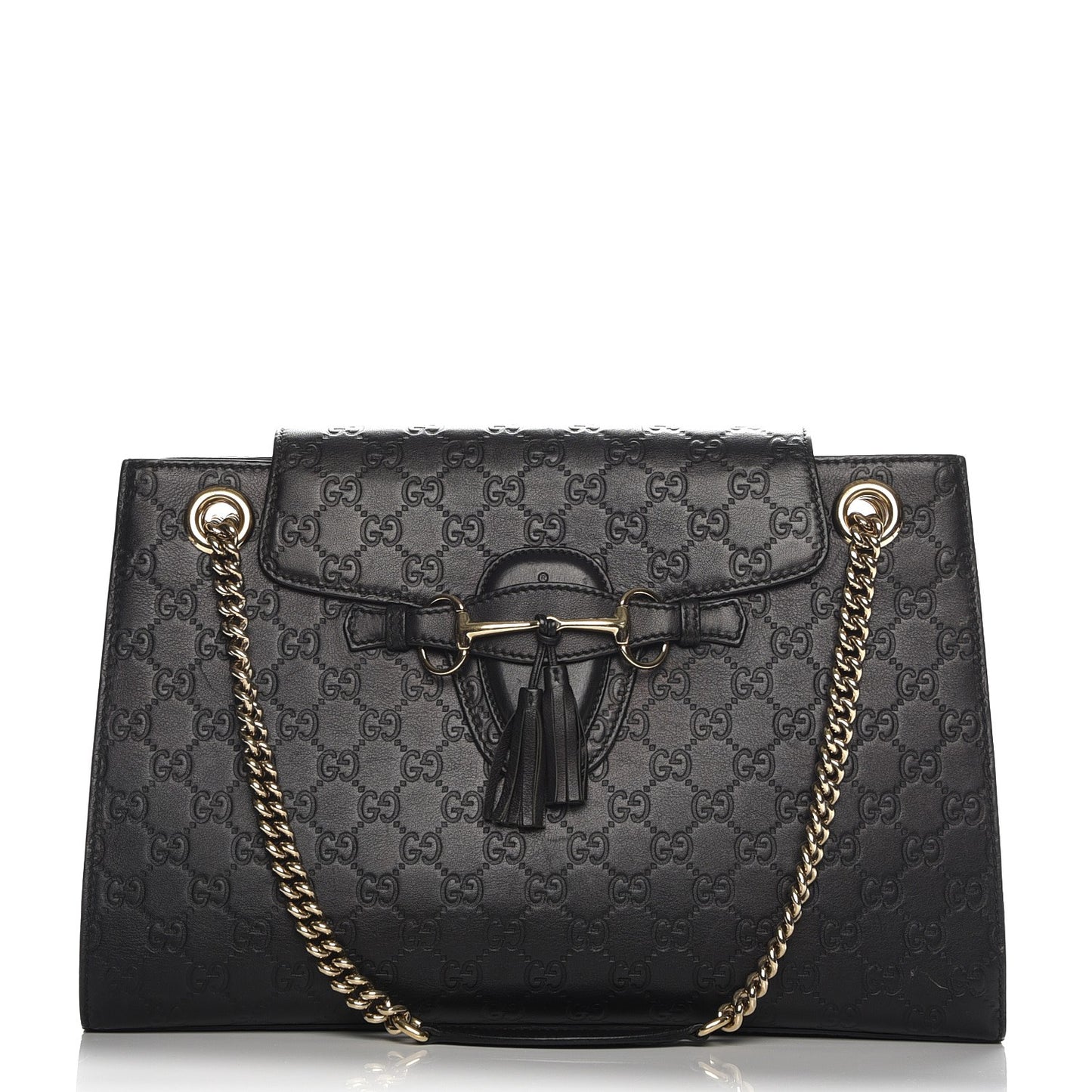 Guccissima Large Emily Chain Shoulder Bag Black