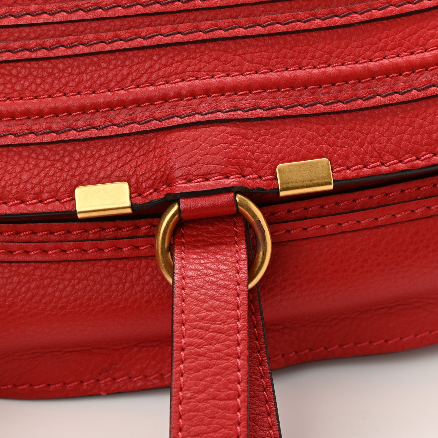 Calfskin Medium Marcie Satchel Red