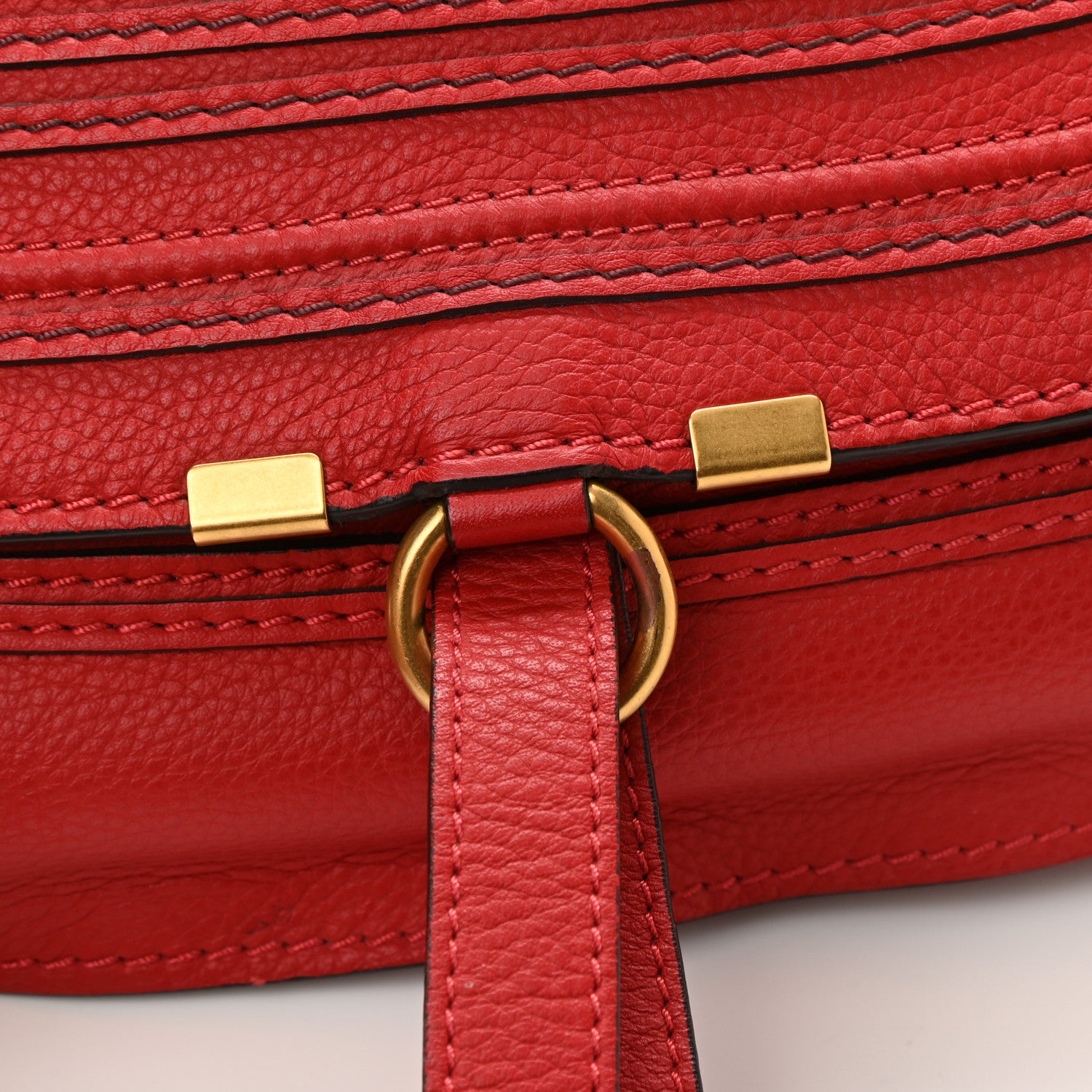 Chloe Calfskin Medium Marcie Satchel Red 10 of 10