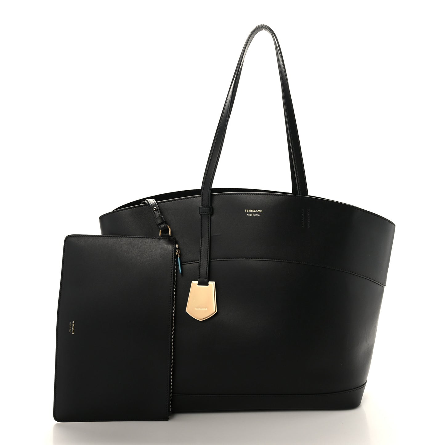 Calfskin Medium Charming Tote Black