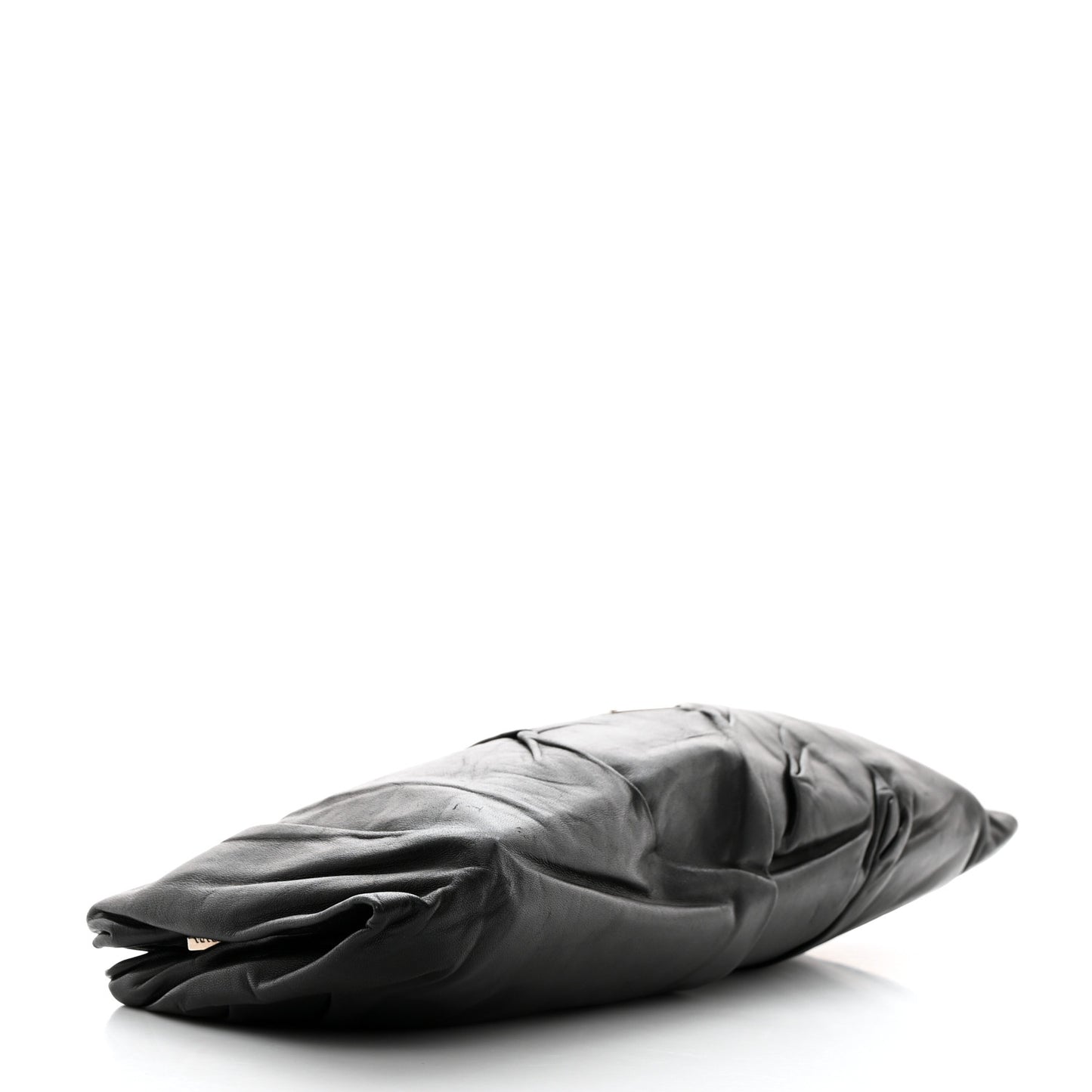 Nappa Pleated Clutch Black