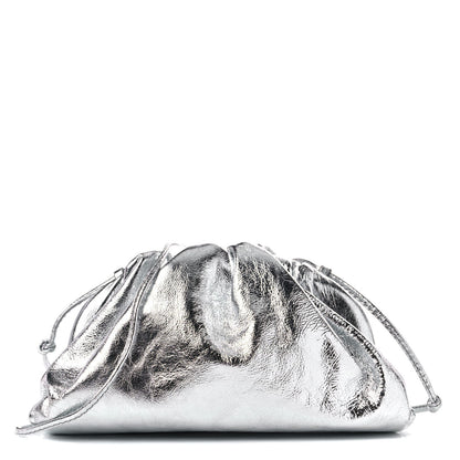 Bottega Veneta Metallic Calfskin The Mini Pouch Silver 1 of 8