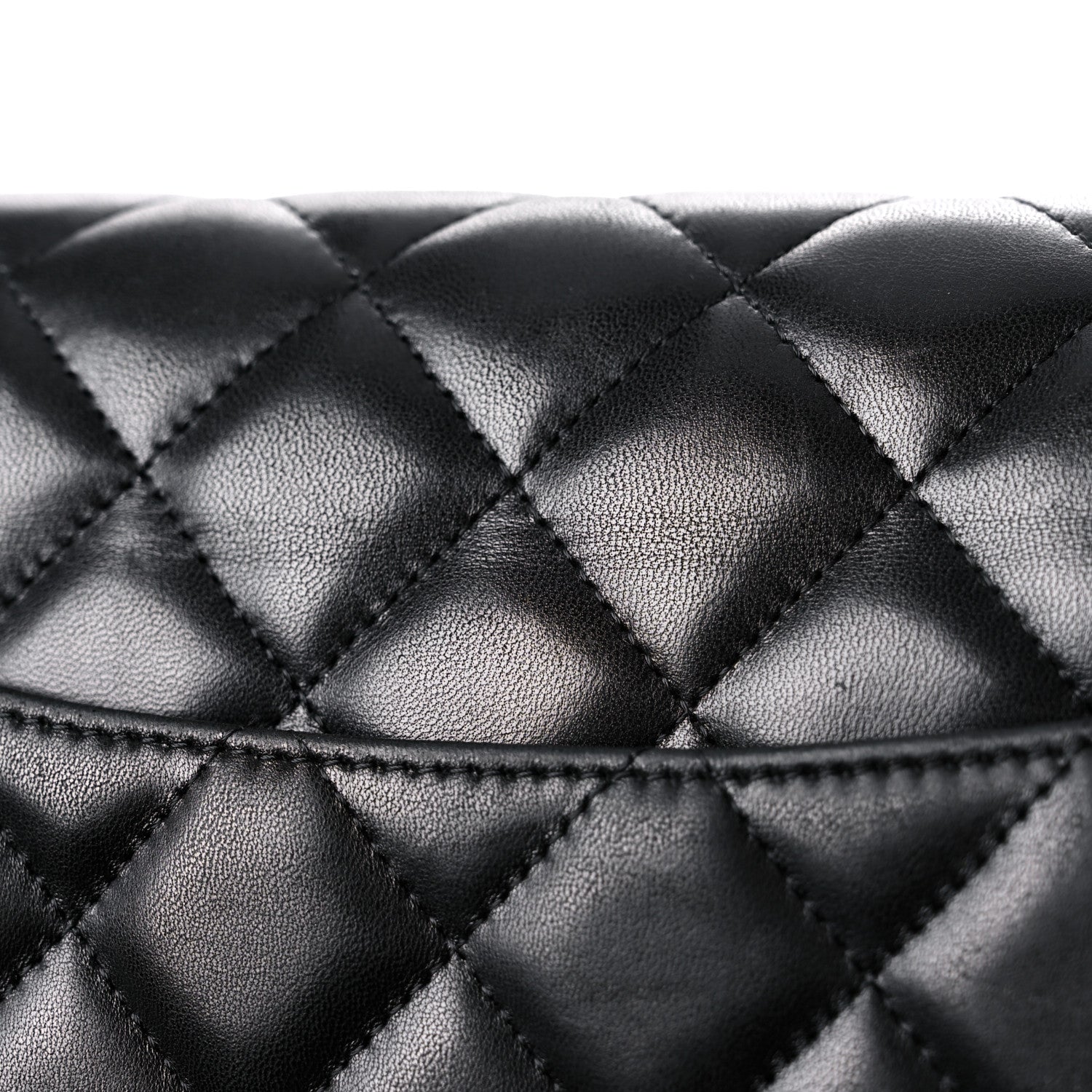 Chanel Lambskin Quilted Jumbo Double Flap Black 16 of 16