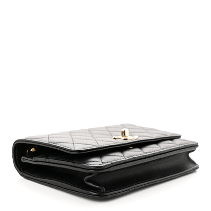 Chanel Lambskin Quilted Trendy CC Wallet On Chain WOC Black 4 of 12