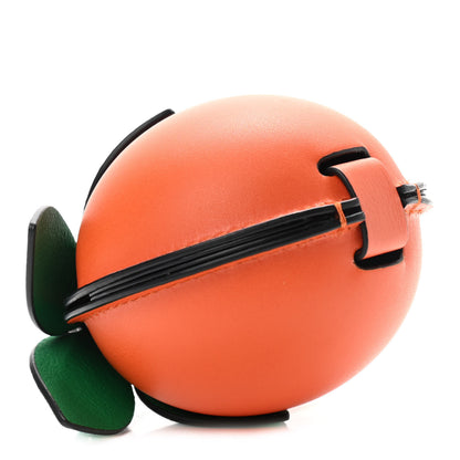 Loewe Calfskin Passionfruit Pouch Bag Charm Orange Green 3 of 5