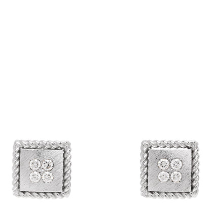 Roberto Coin 18K White Gold Diamond Palazzo Ducale Stud Earrings 1 of 4