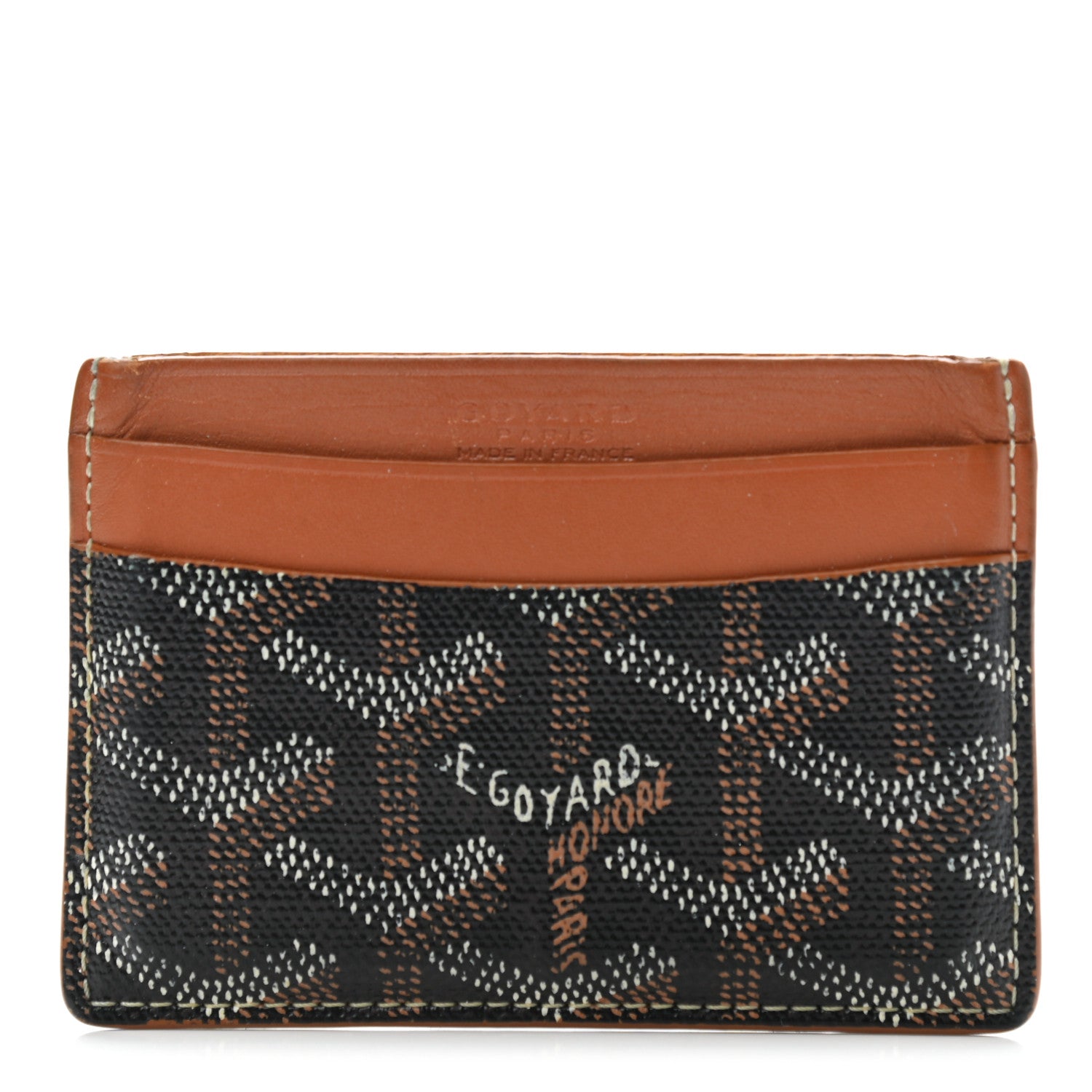 Goyard Goyardine Saint Sulpice Card Holder Black Gold 1 of 8