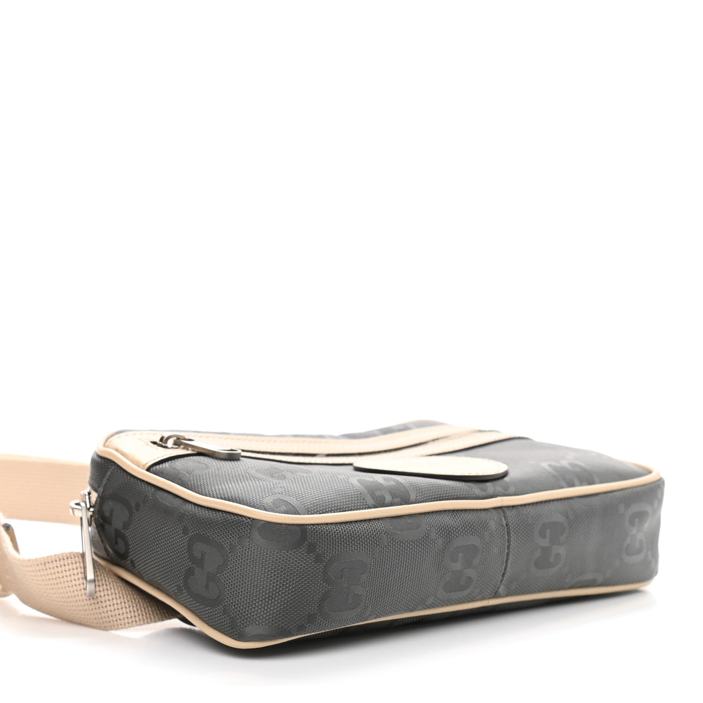 Econyl Nylon Monogram Off The Grid Belt Bag 95 38 Graphite Grey New Plaster