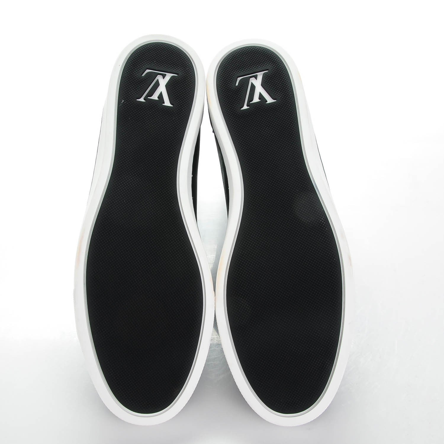 Louis Vuitton Calfskin Punchy Love Patch High Top Sneakers 39 Black 5 of 9