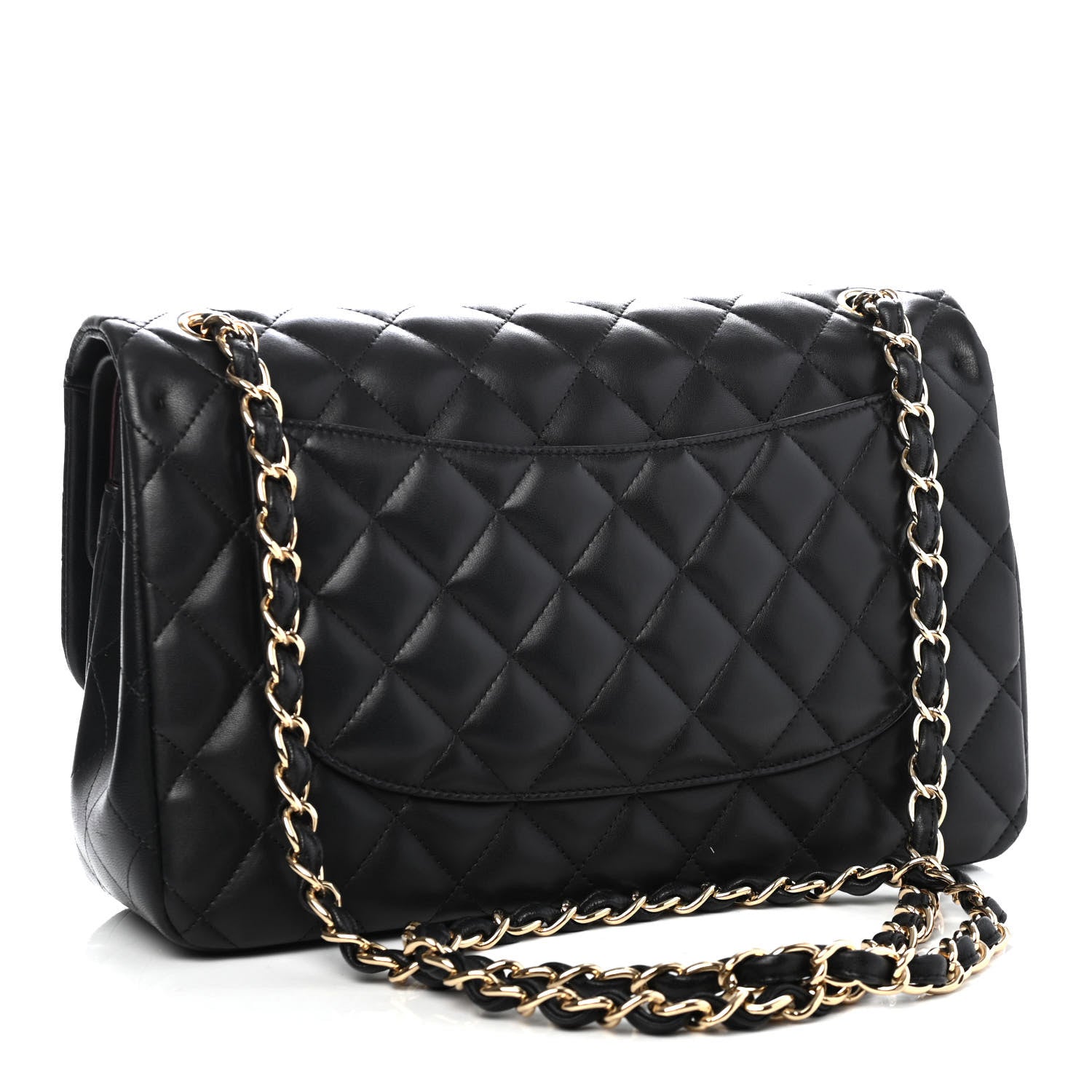 Chanel Lambskin Quilted Jumbo Double Flap Black 2 of 4
