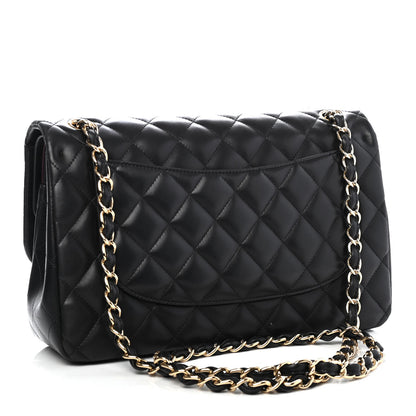 Chanel Lambskin Quilted Jumbo Double Flap Black 2 of 4