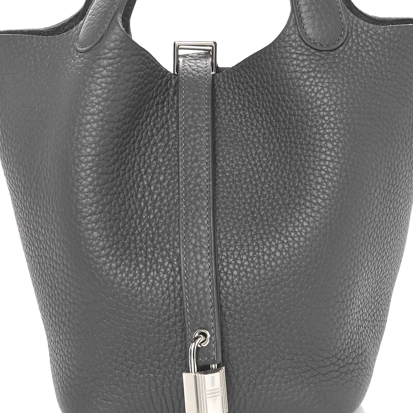 Taurillon Clemence Picotin Lock 18 PM Gris Meyer