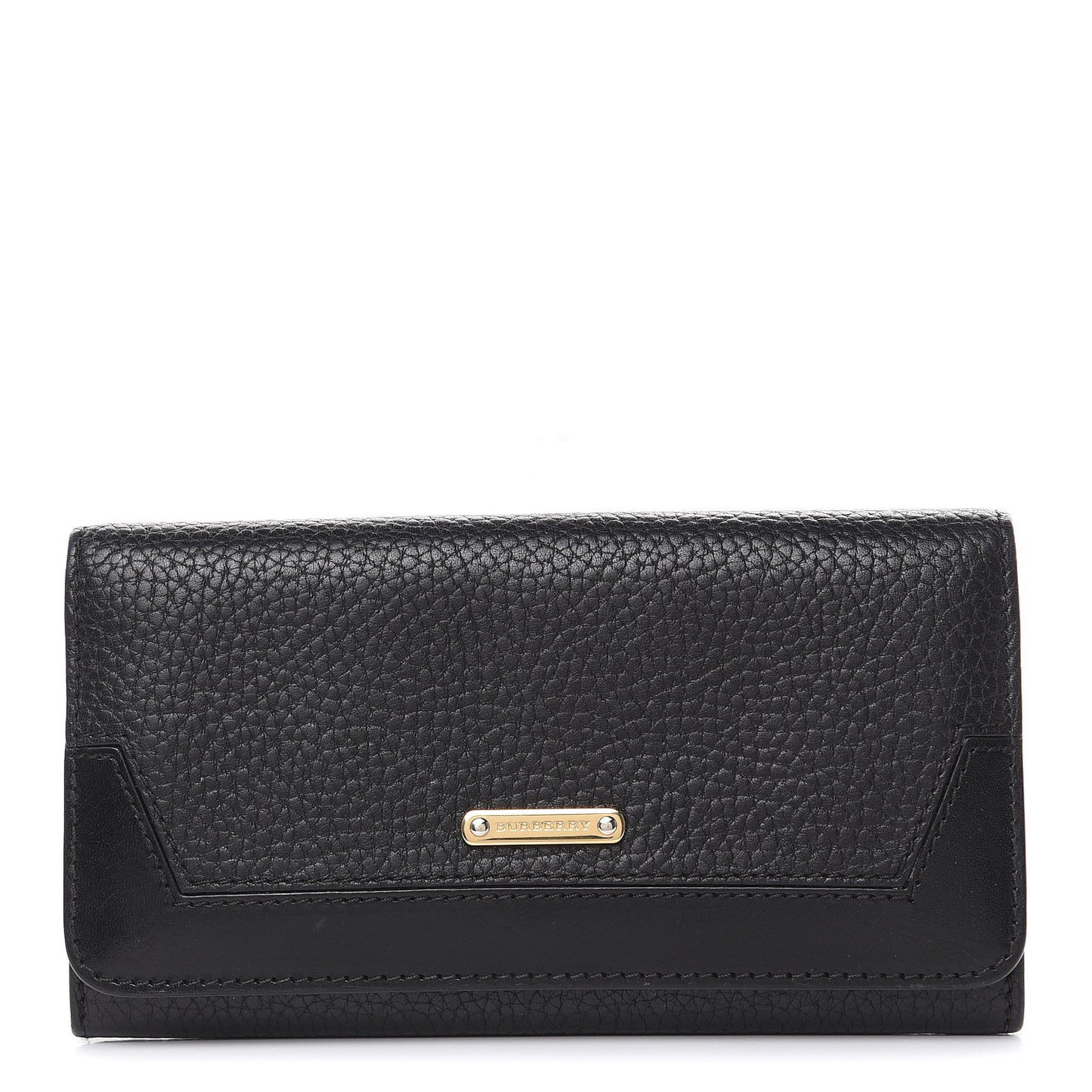 Grain Calfskin Continental Wallet Black