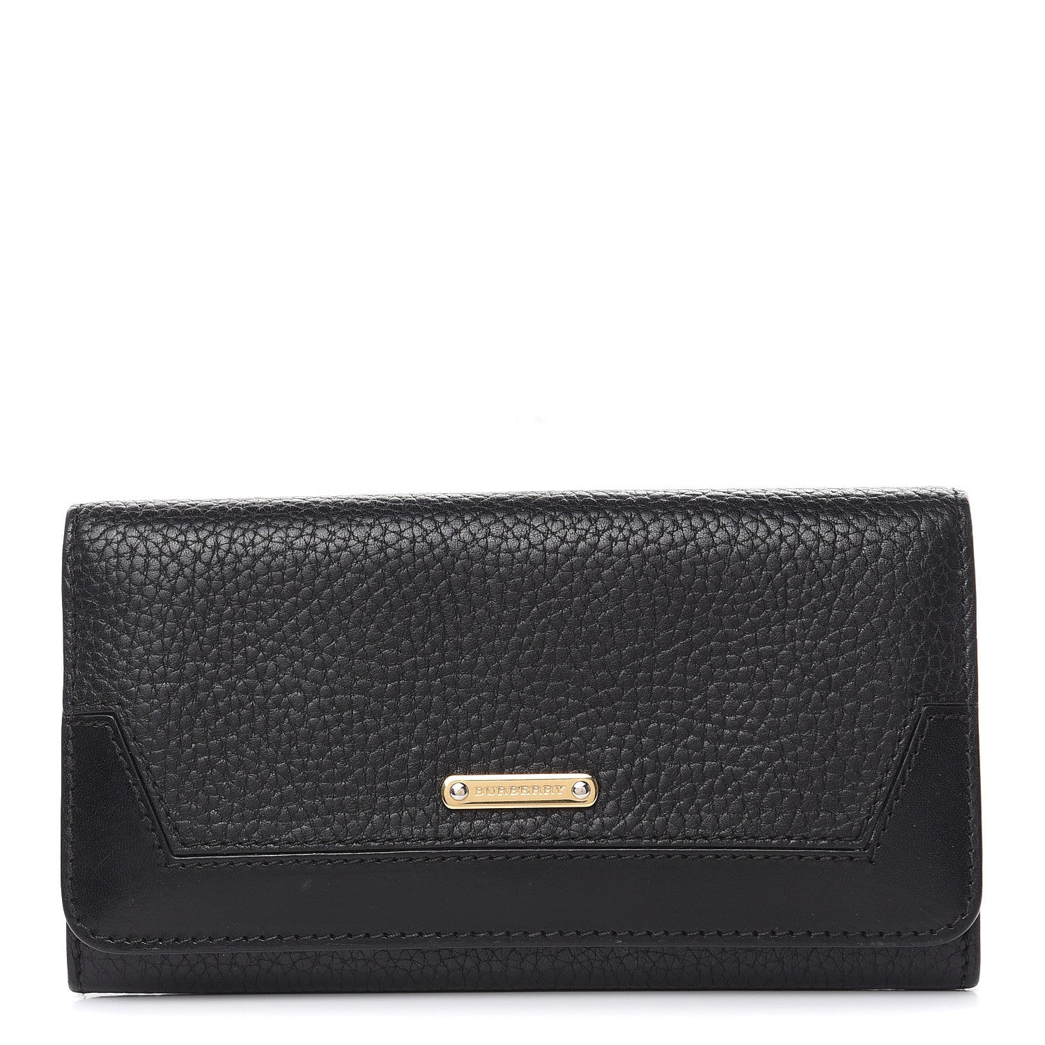 Burberry Grain Calfskin Continental Wallet Black 1 of 15