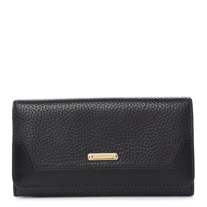 Burberry Grain Calfskin Continental Wallet Black 1 of 15