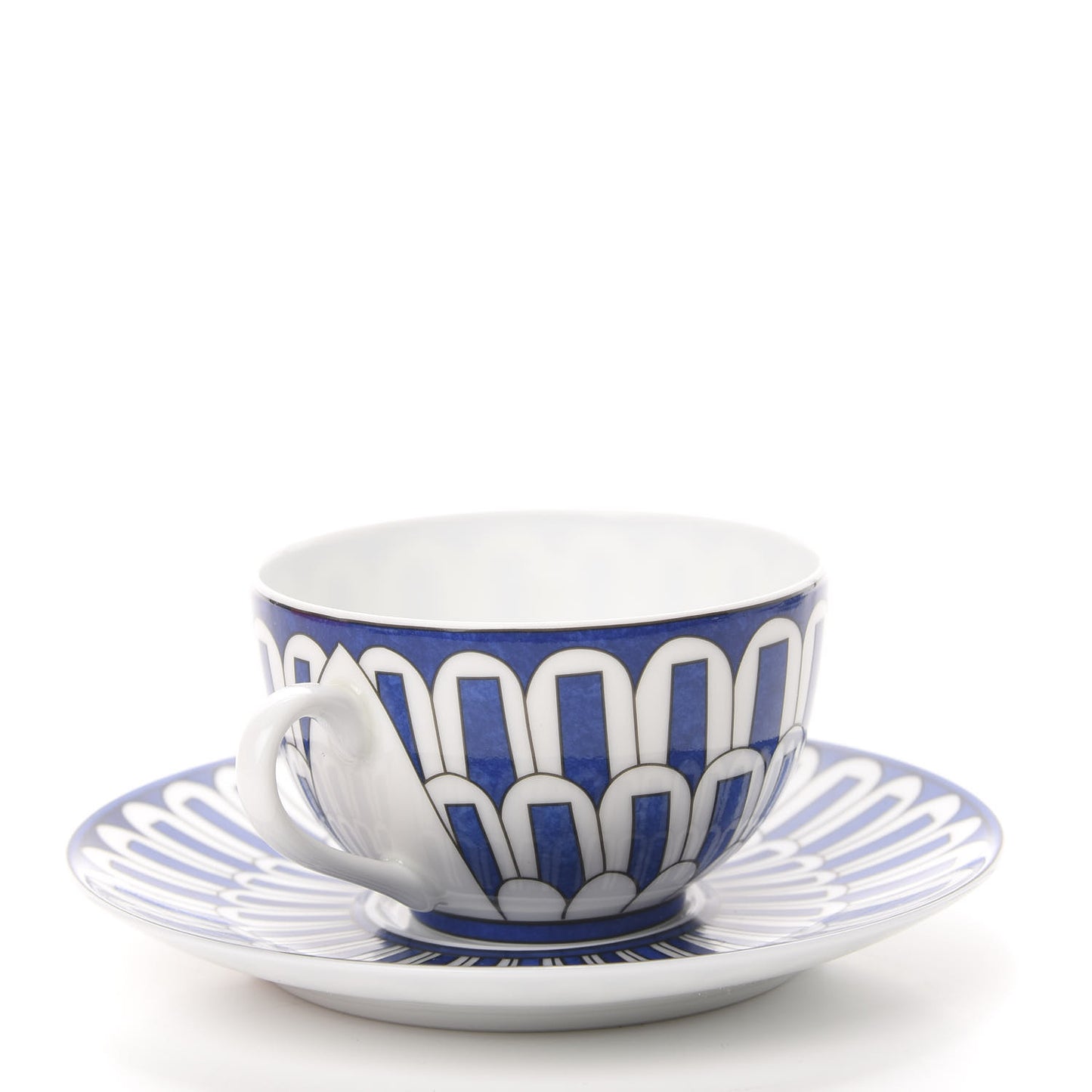 Porcelain Bleus d'Ailleurs Tea Cup And Saucer Set Of 2