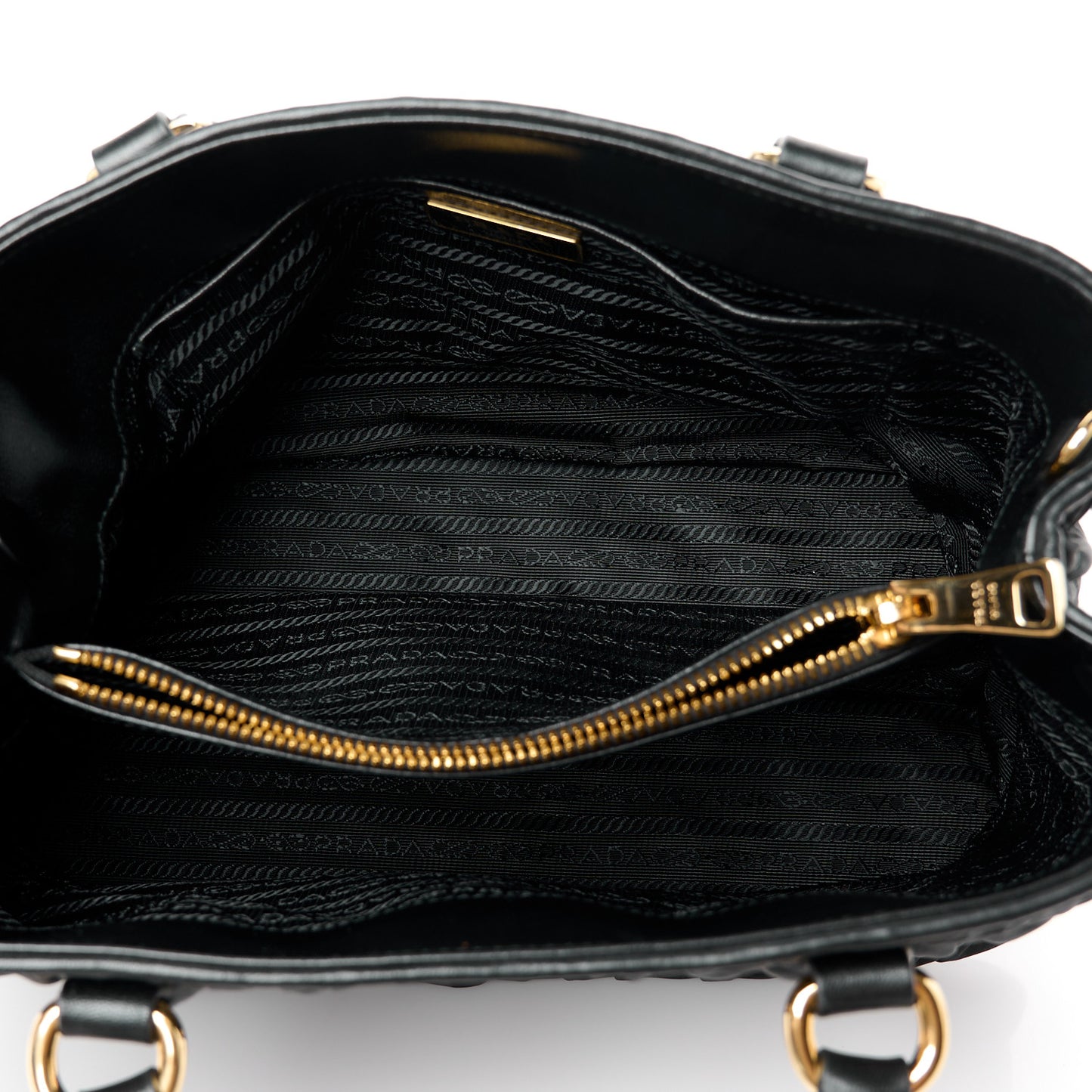 Tessuto Nylon Gaufre Small Tote Black
