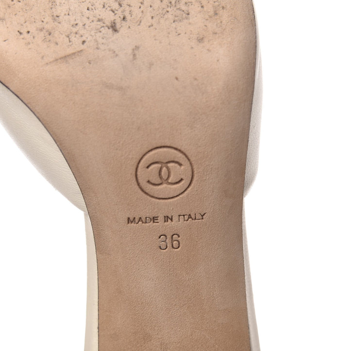 Goatskin Grosgrain Cap Toe Snake Pearl Mule 36 Beige Black