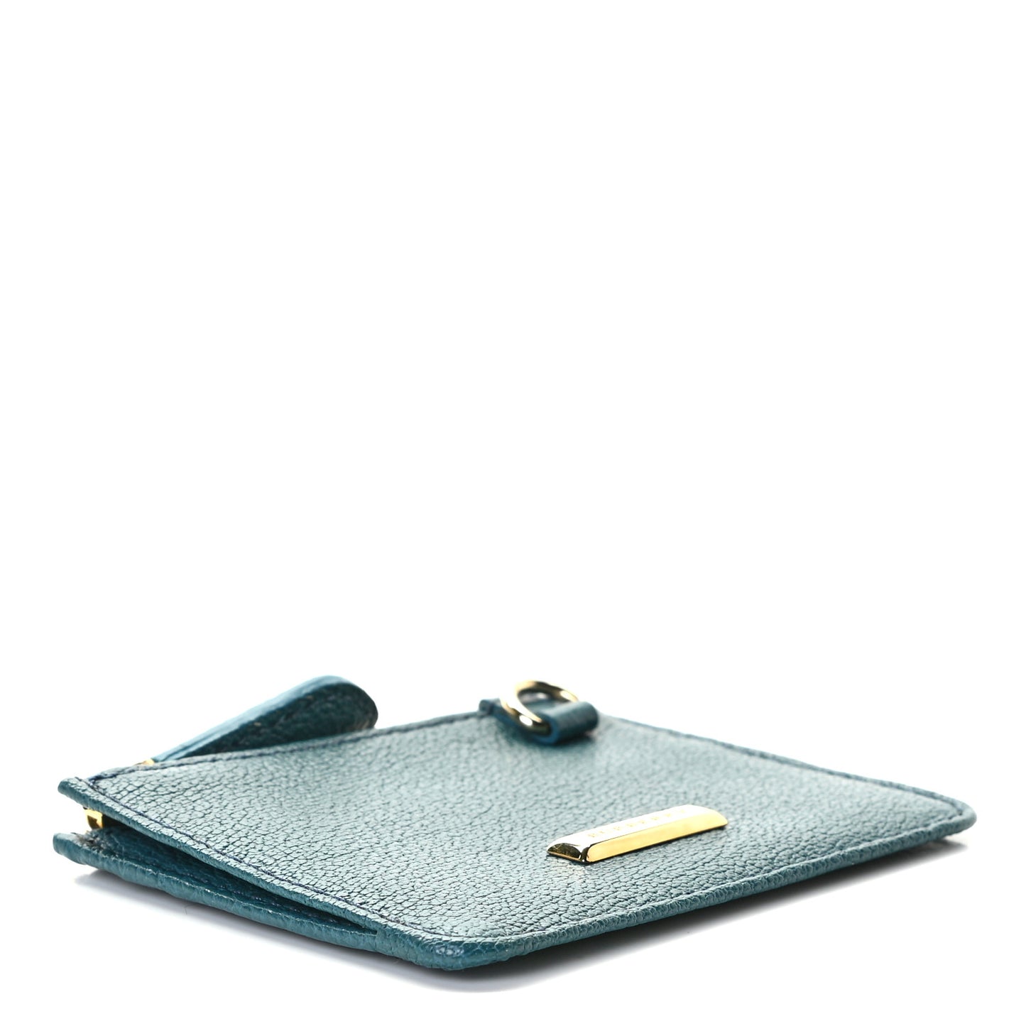 Goatskin Coin Case Card Holder Blue