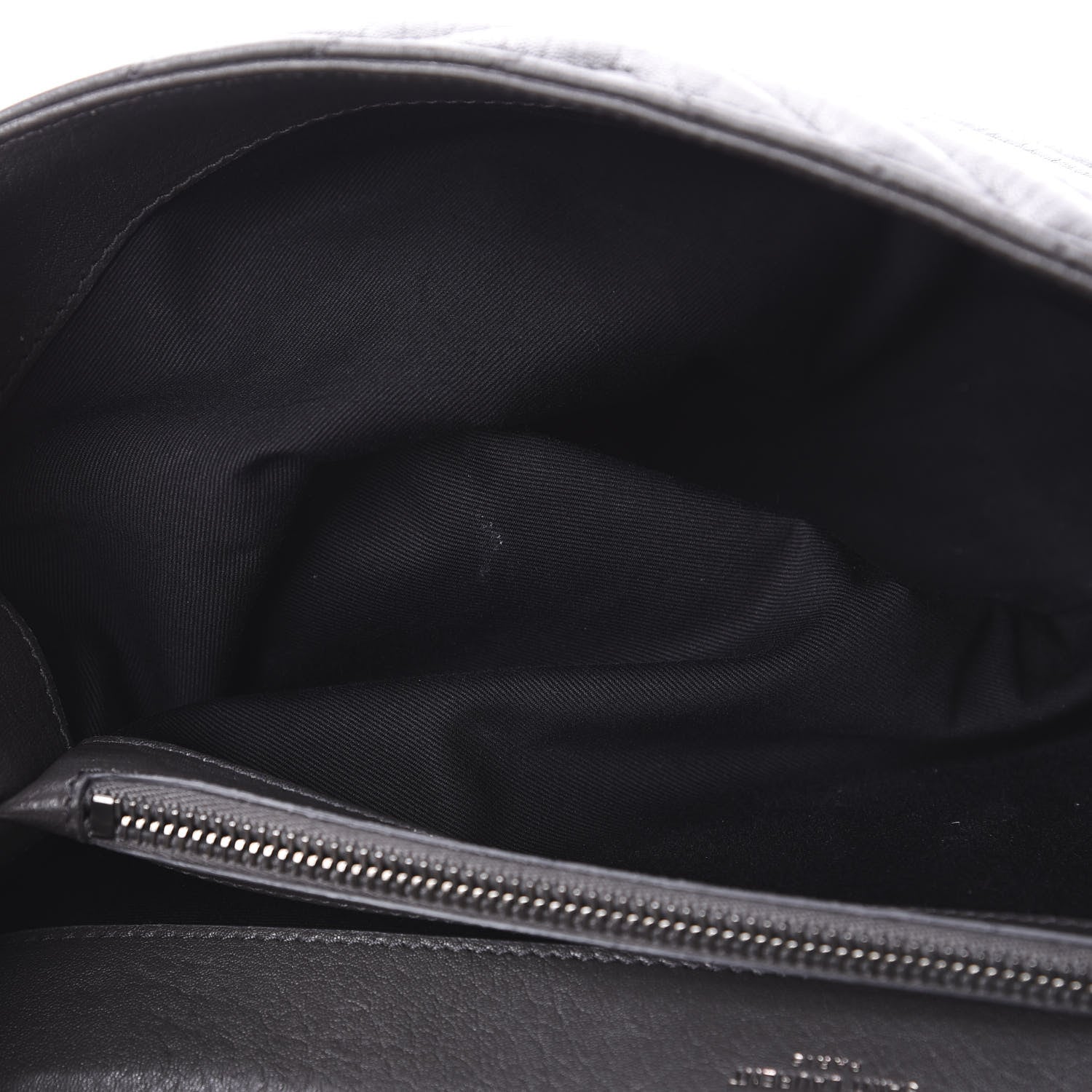 Saint Laurent Sheepskin Matelasse Chevron Monogram Large College Satchel Light Coal 16 of 20