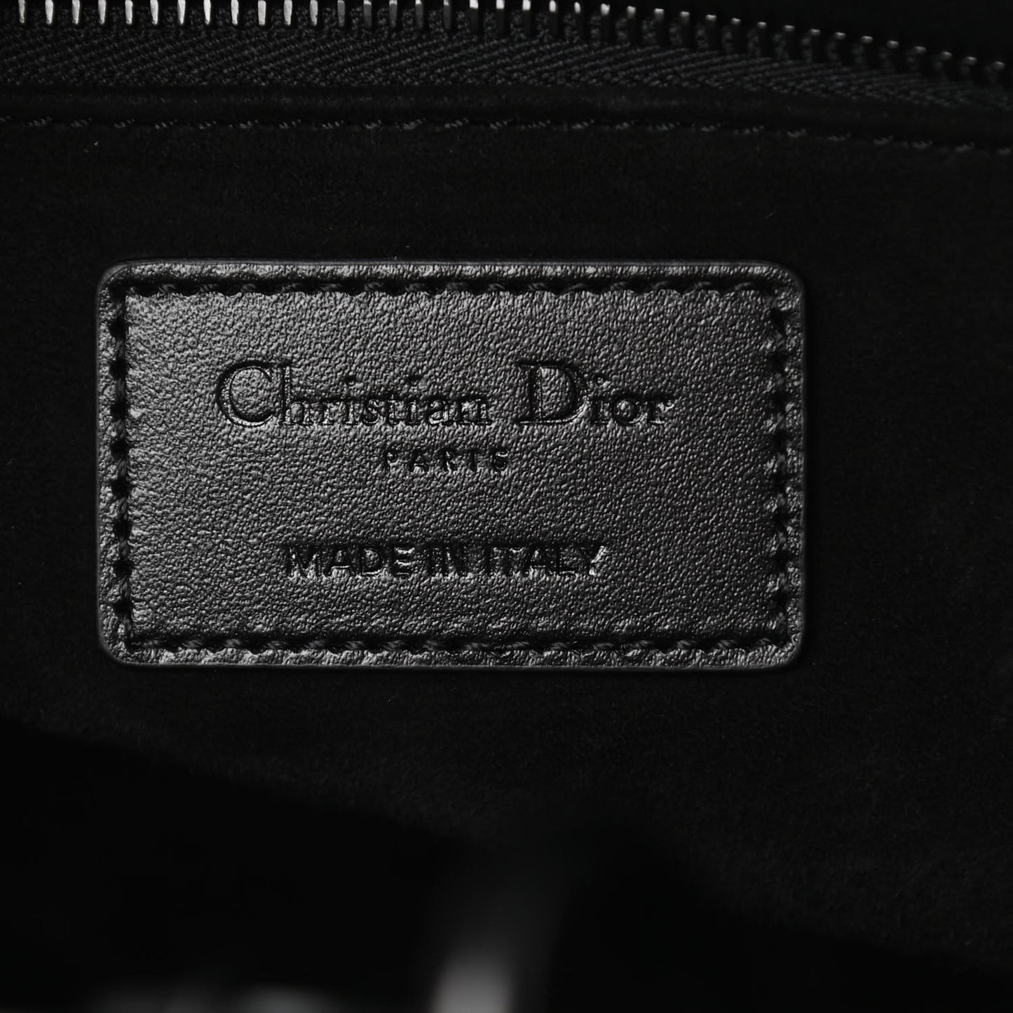 Calfskin Cannage Diamond Cannage Medium Lady Dior Black