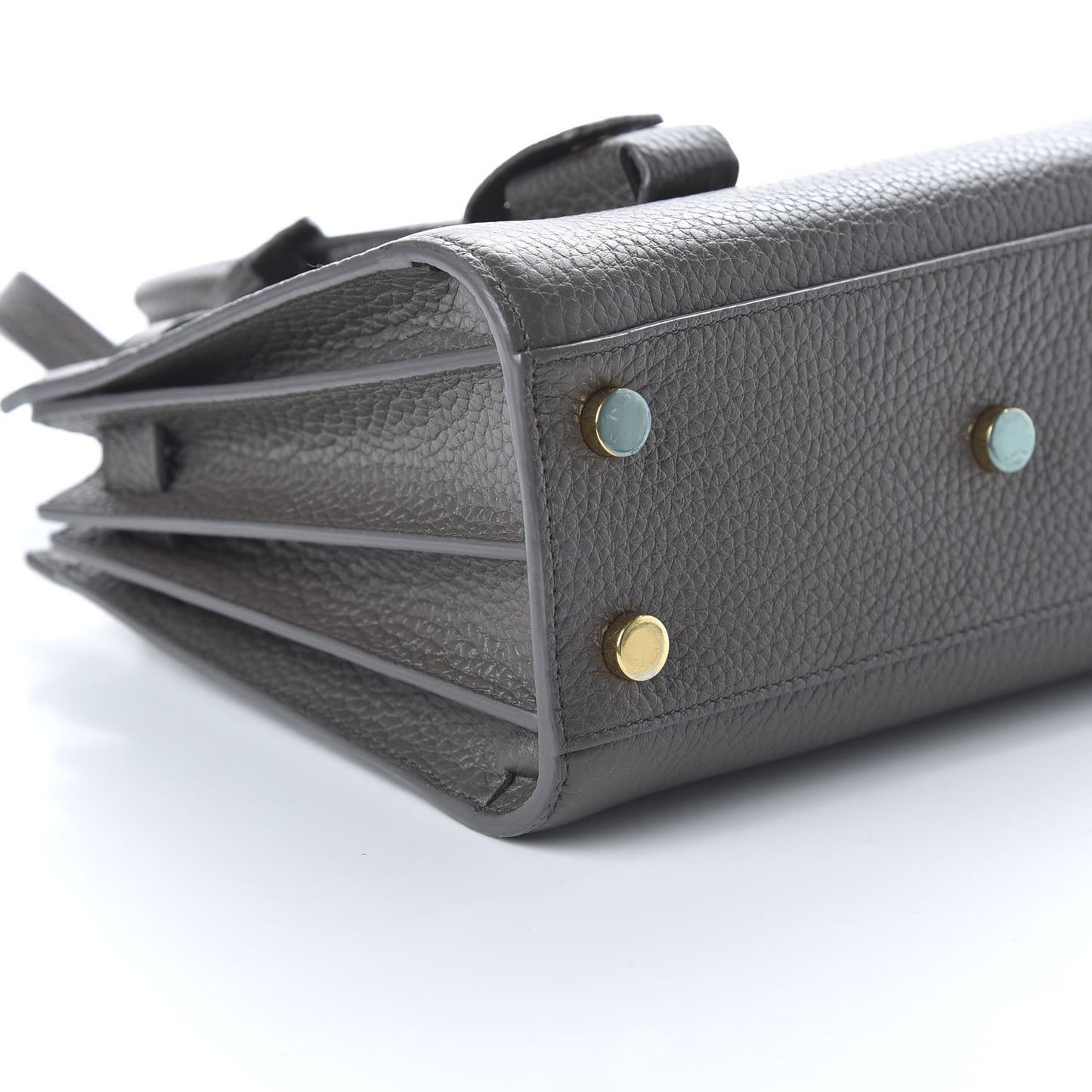 Grained Calfskin Nano Sac De Jour Fog
