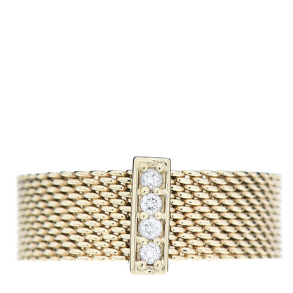 Tiffany 18K Yellow Gold Diamond Somerset Ring 52 6 1 of 5