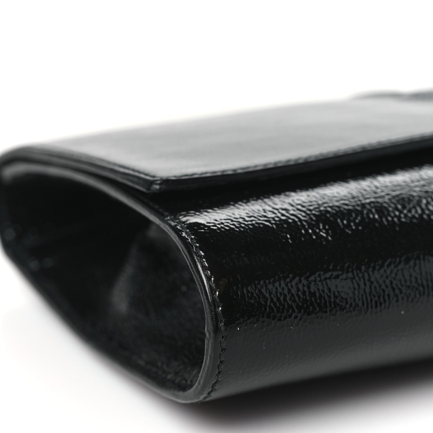 Saint Laurent Textured Patent Monogram Large Belle De Jour Clutch Black 8 of 9