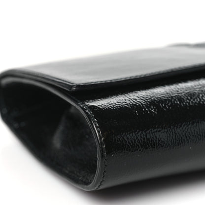 Saint Laurent Textured Patent Monogram Large Belle De Jour Clutch Black 8 of 9