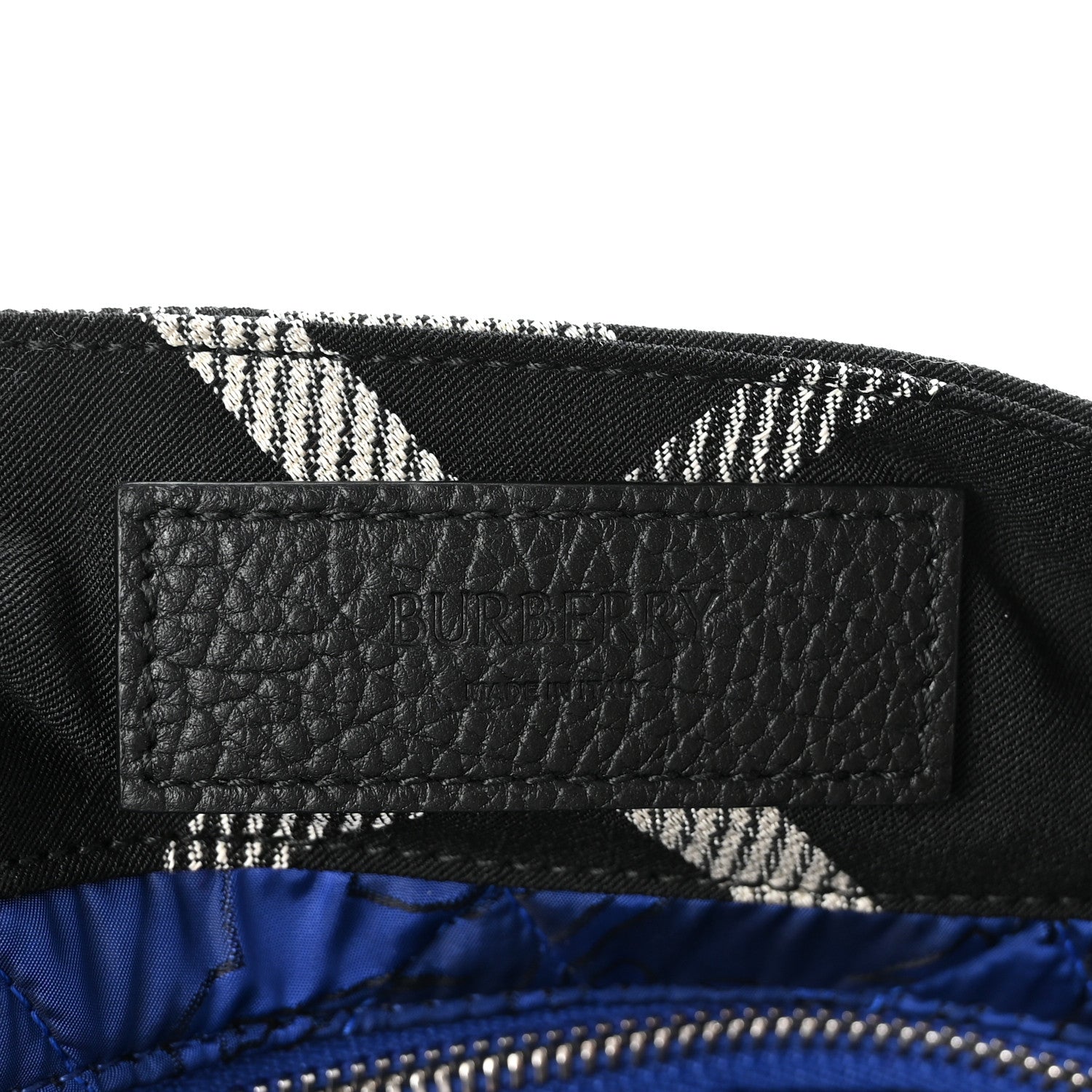 Burberry Jacquard Check Festival Tote Black White 6 of 9
