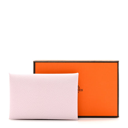 Hermes Epsom Calvi Card Case Mauve Pale 7 of 7