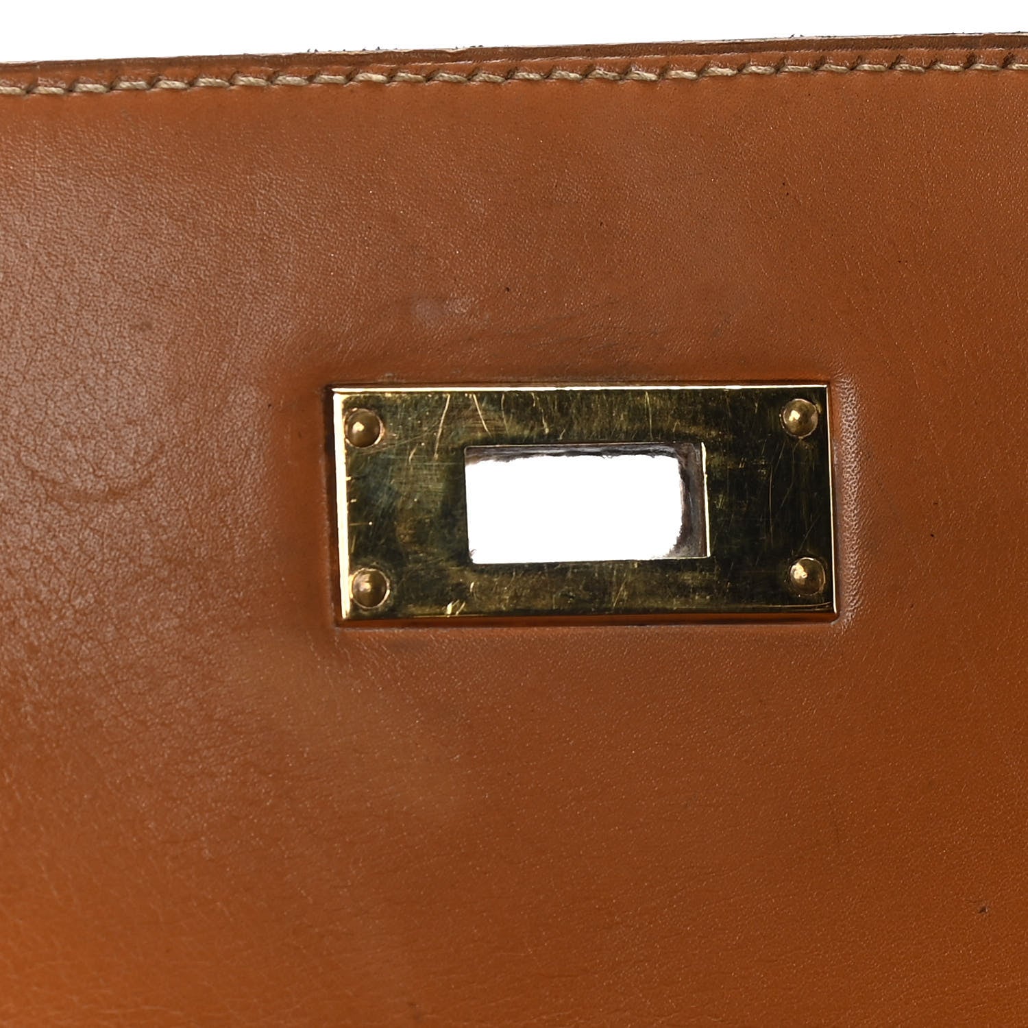 Hermes Peau Porc Toile Kelly Sellier 32 Gold 15 of 29