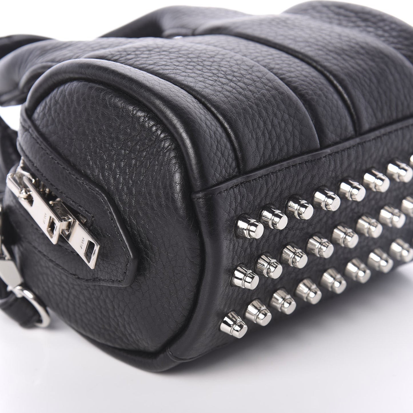 Pebbled Lambskin Baby Rockie Black Rhodium Hardware