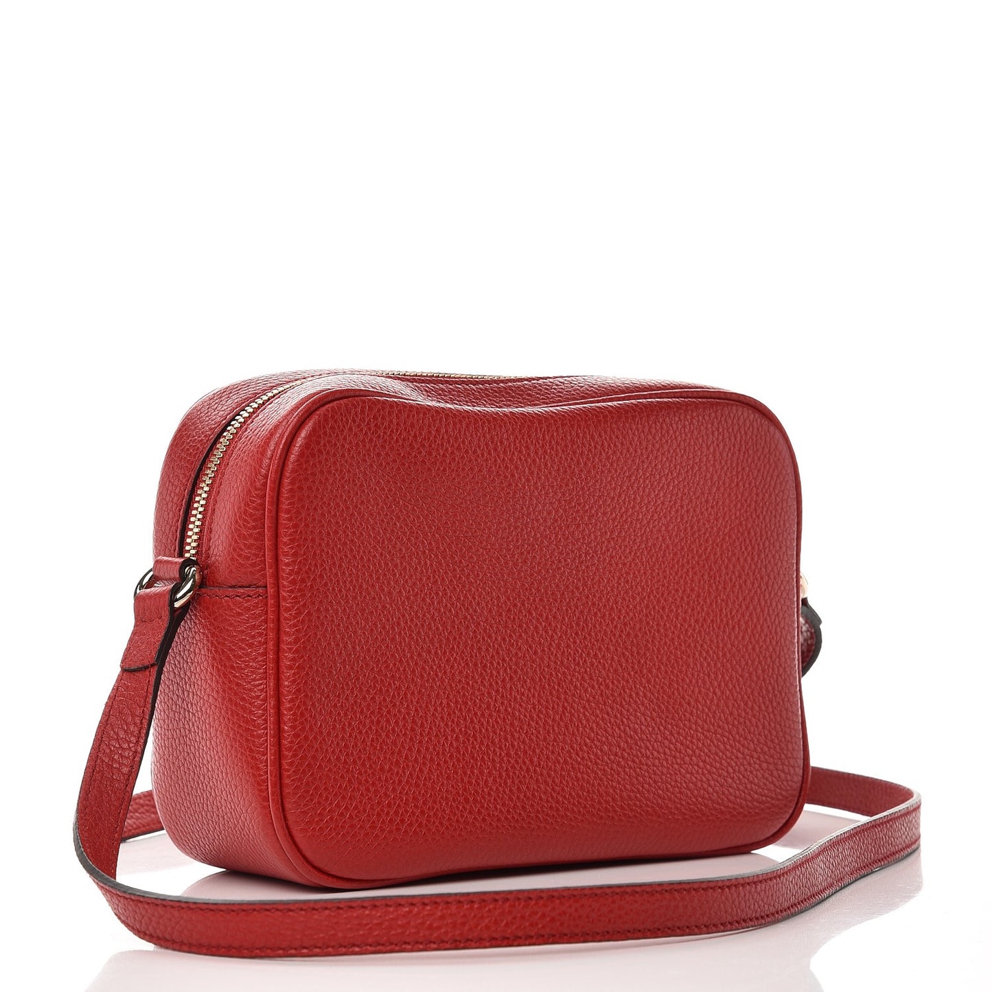 Pebbled Calfskin Small Soho Disco Bag Tabasco Red
