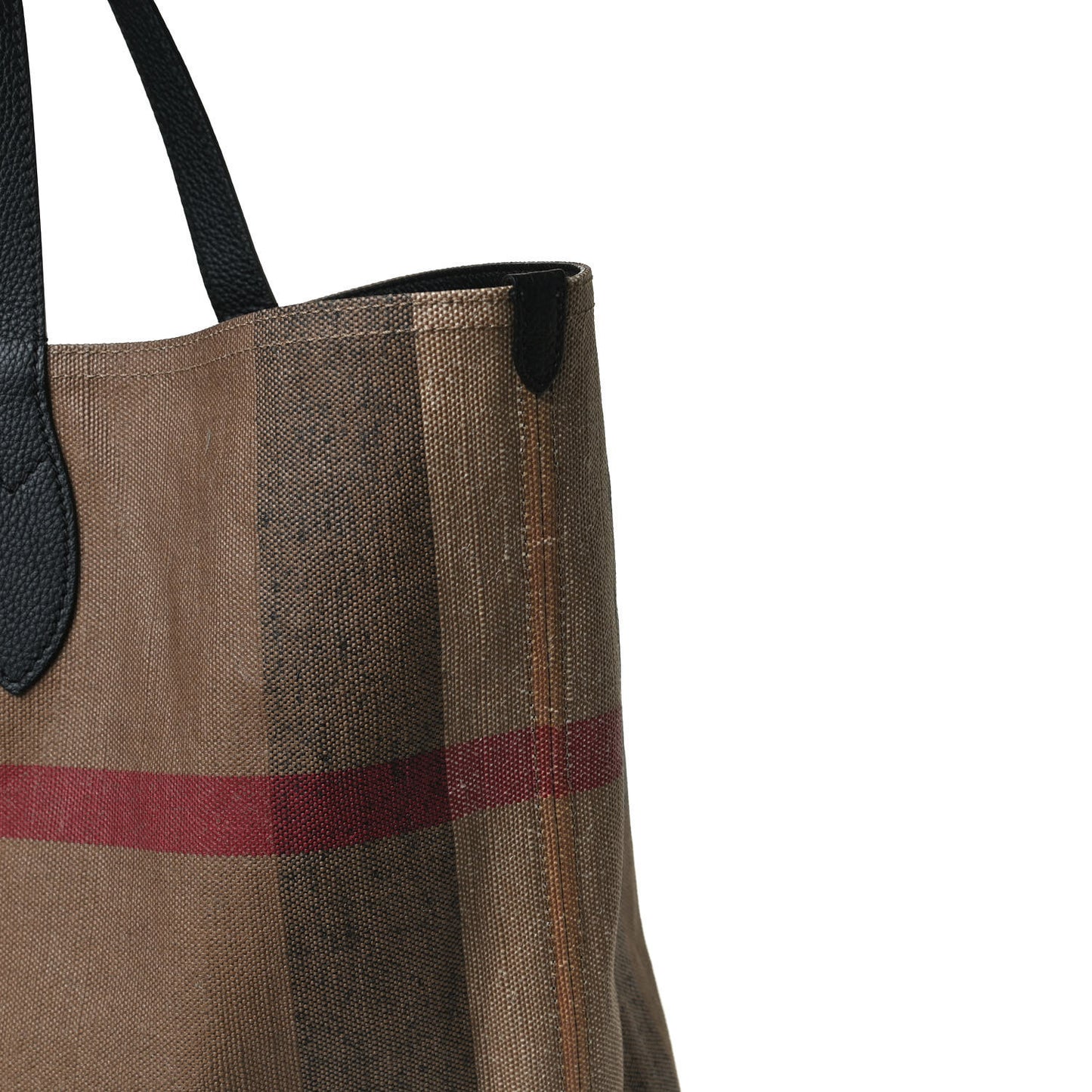 Coated Canvas Mega Check Medium Doodle Tote Black